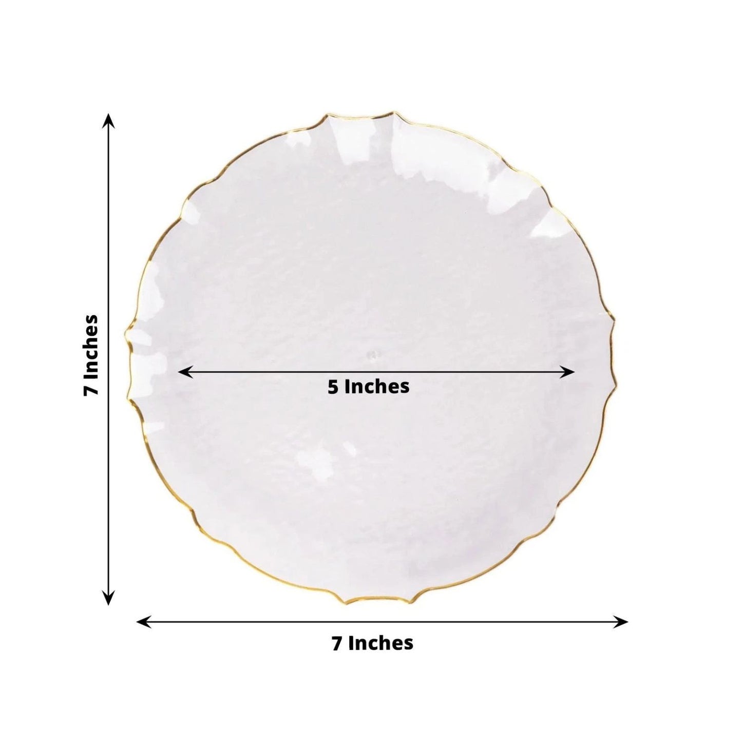 Home Collection 10-Pack Clear Plastic Dinner Salad Plates 7"