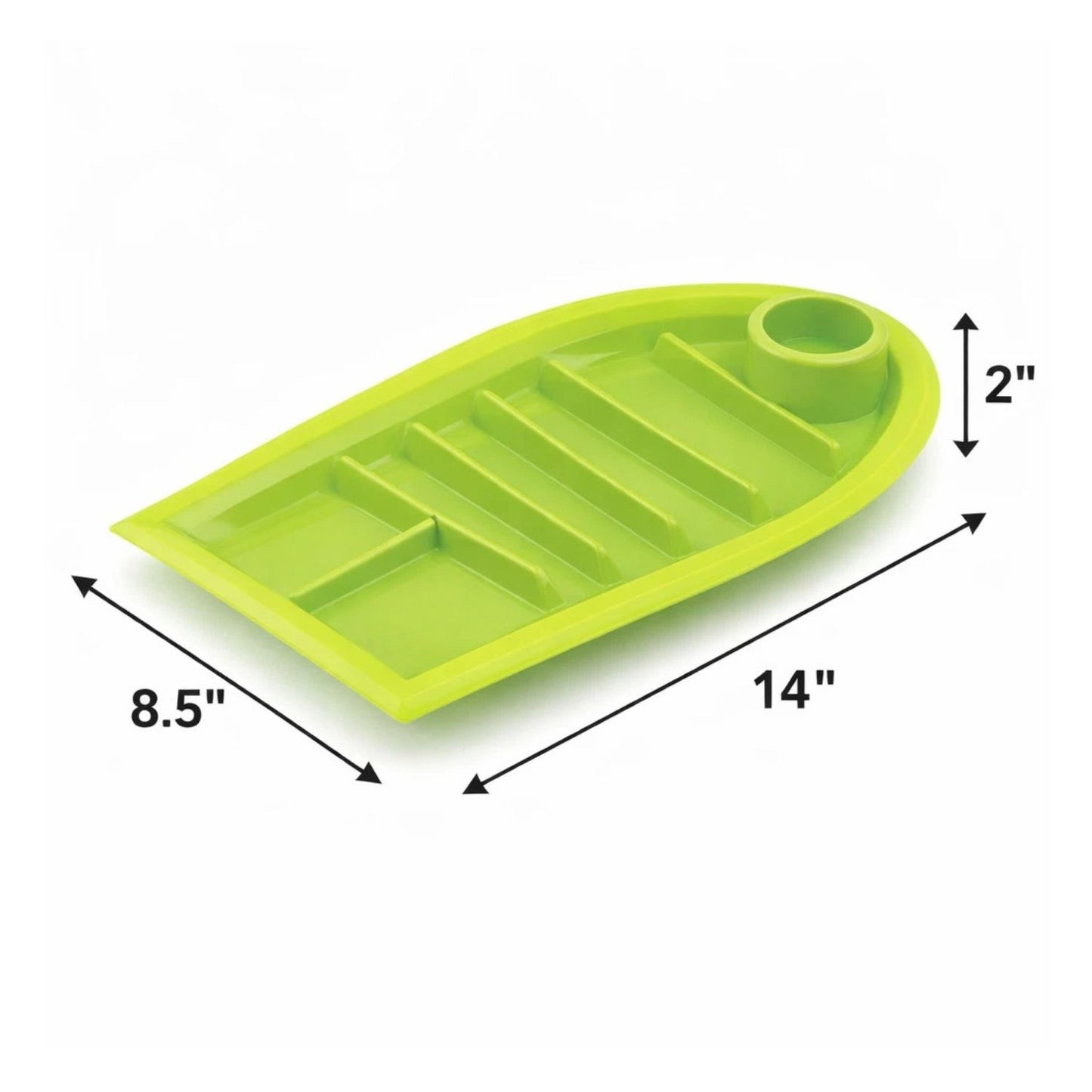 Home Collection 3-Pack Taco Holder Plates with Dividers