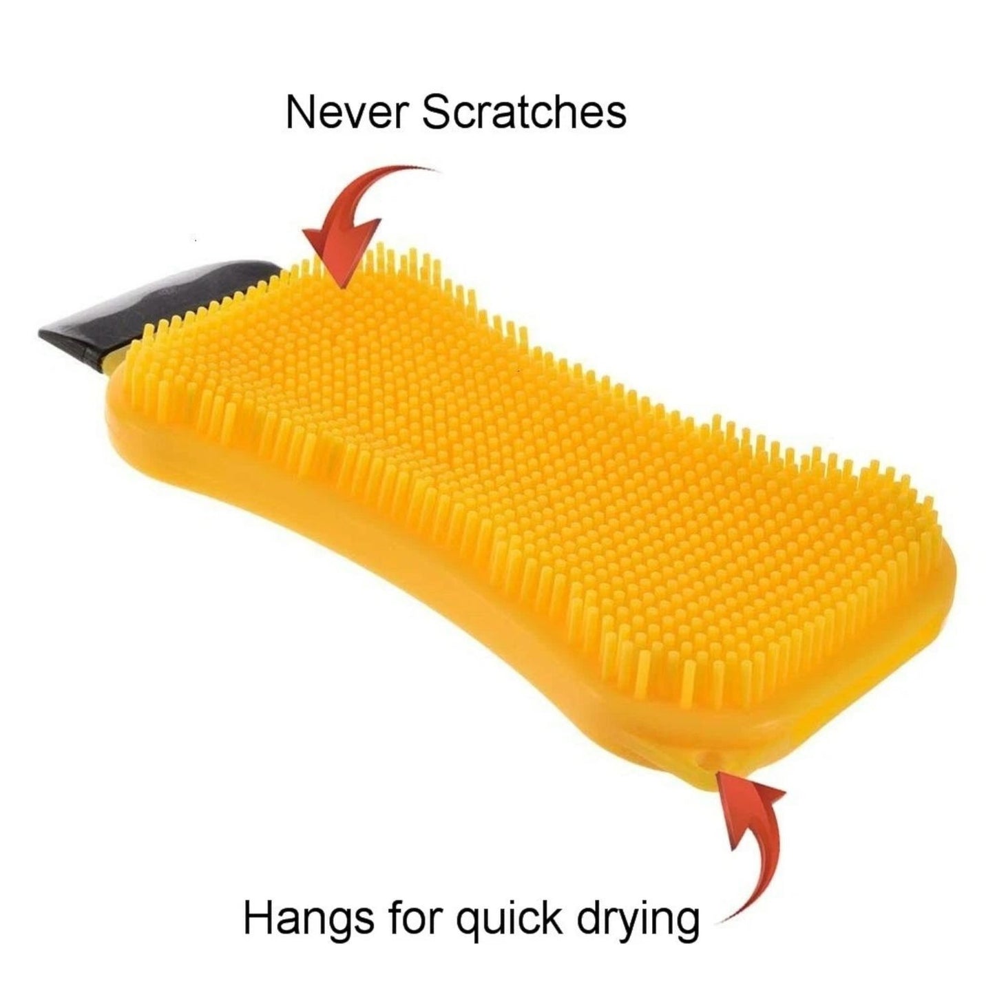 Home Collection Pack of 2 3 in 1 Silicone Sponge Scrubber Scraper with Soap Dispenser