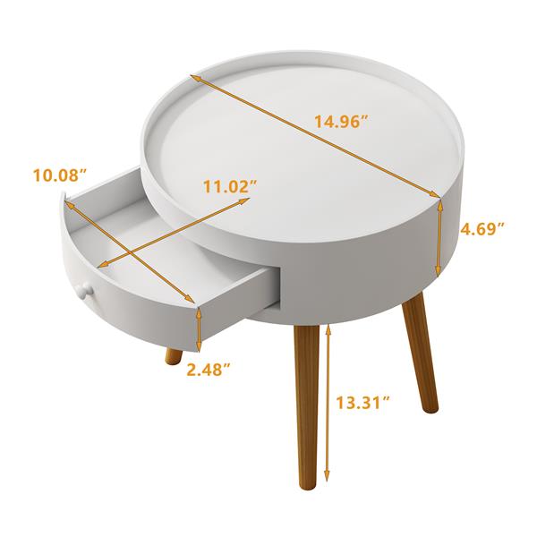 18" Storage Drawer Side Table