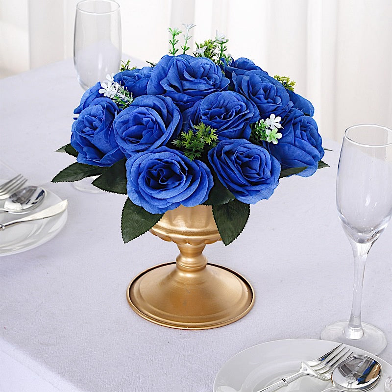 Royal Blue Silk Rose Flower Balls 2 Bouquets