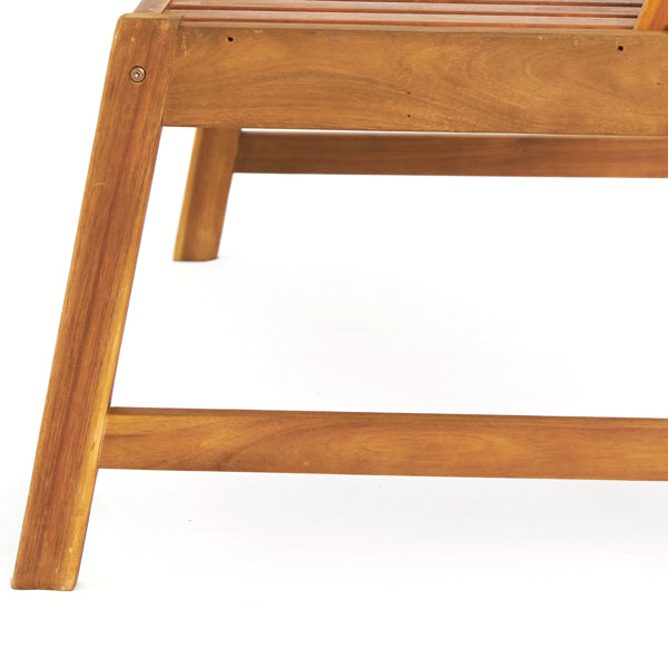 Acacia Wood 2-Person Outdoor Bench with Adjustable Backrest