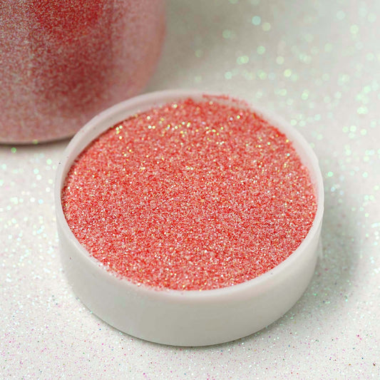 1 lb Coral Extra-Fine Glitter in Jar for DIY Art