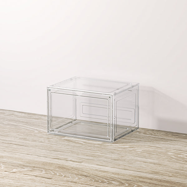 3-Piece White Plastic Mesh Modular Shoe Box Set