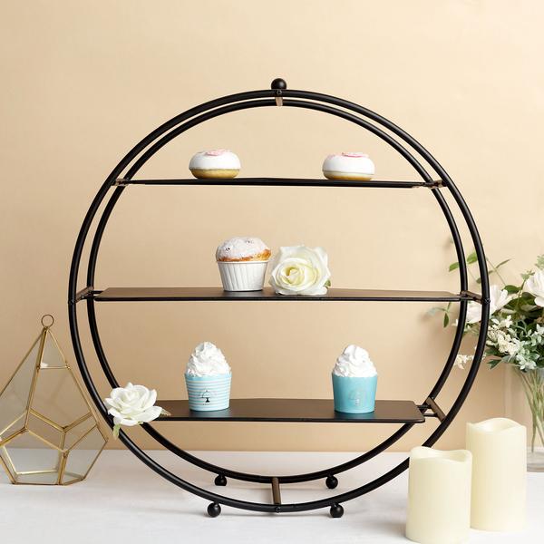 Home Collection 21" 3-Tier Metal Cupcake Display Stand
