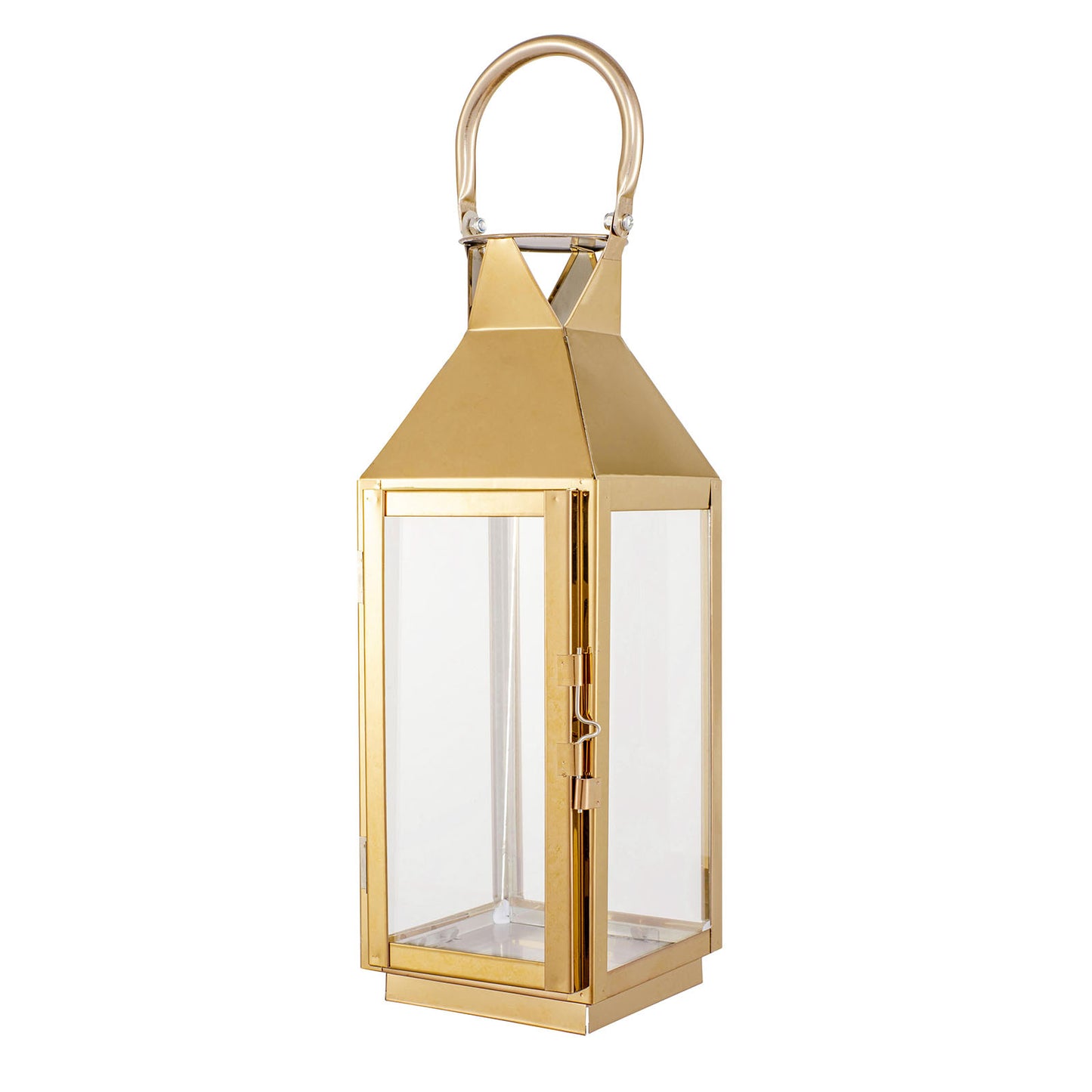 14" Gold Metal Lantern Candle Holder