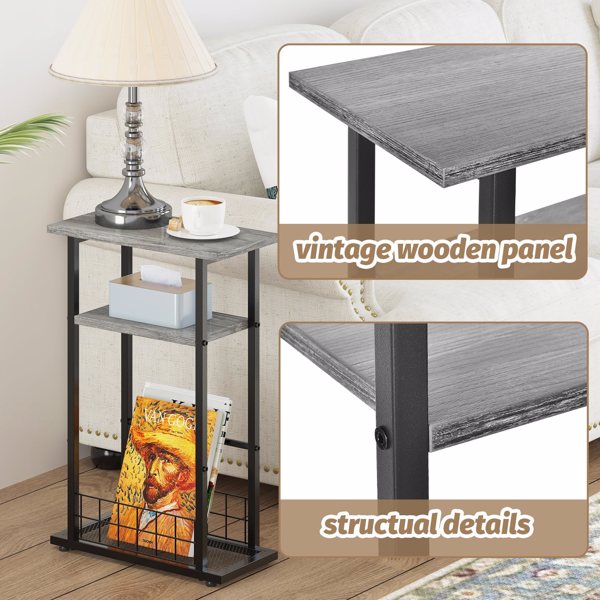 Slim Narrow Side Table for Small Spaces