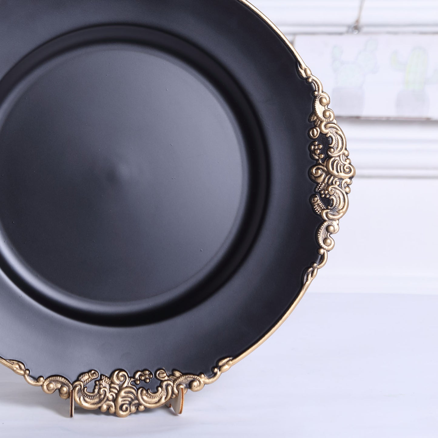 Home Collection 24pcs 13" Round Charger Plates Embossed Rim