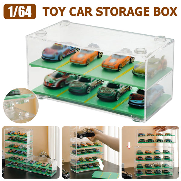 Clear Acrylic Display Case 2-Layer with Parking Space