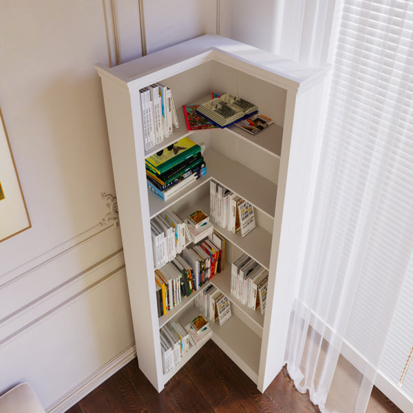 5-Tier Corner Bookshelf for Storage & Display