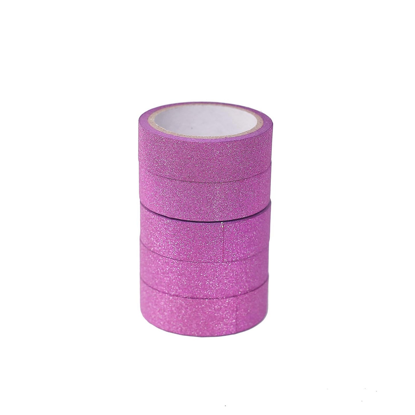 5 Hot Pink Glitter Self-Adhesive Washi Tapes