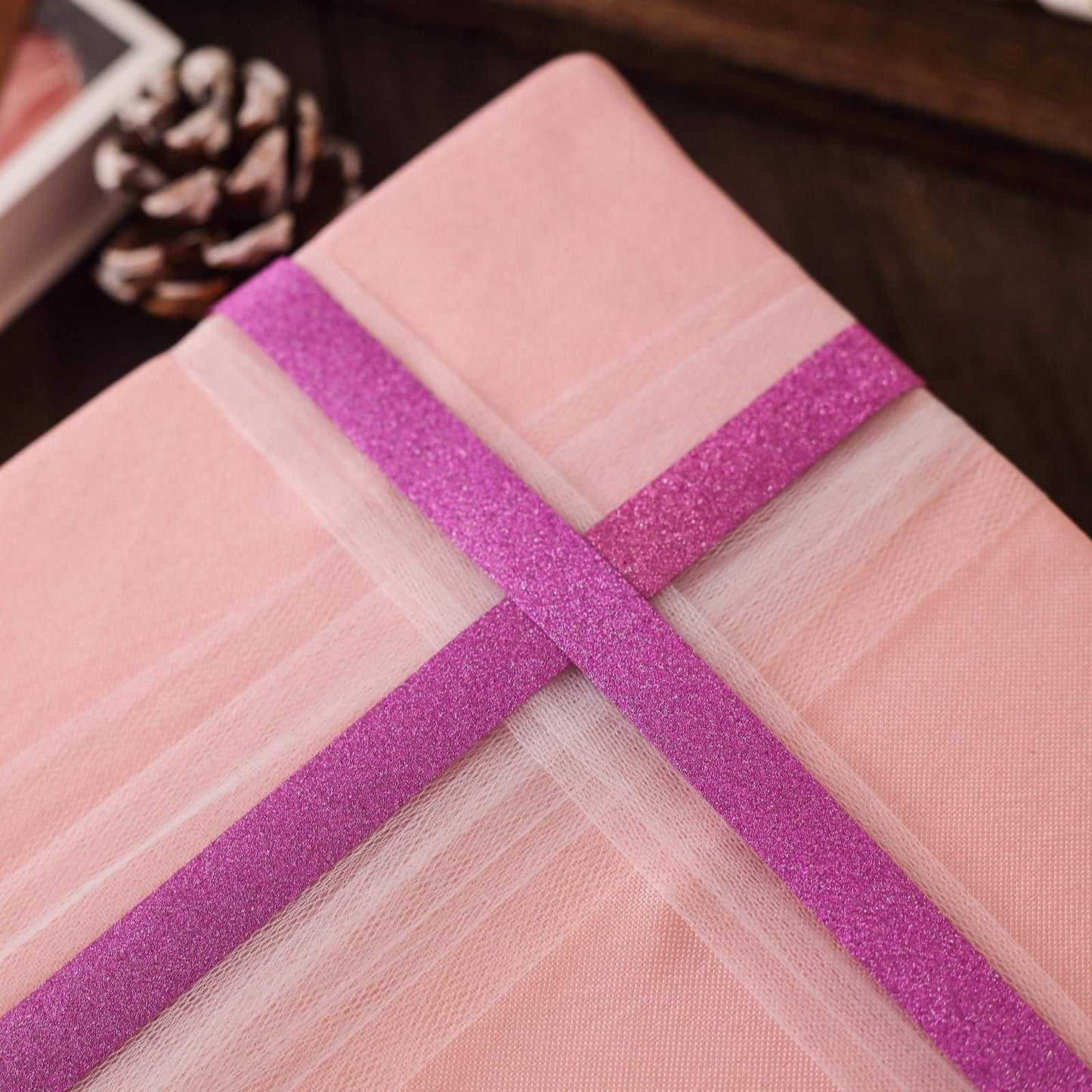 5 Hot Pink Glitter Self-Adhesive Washi Tapes