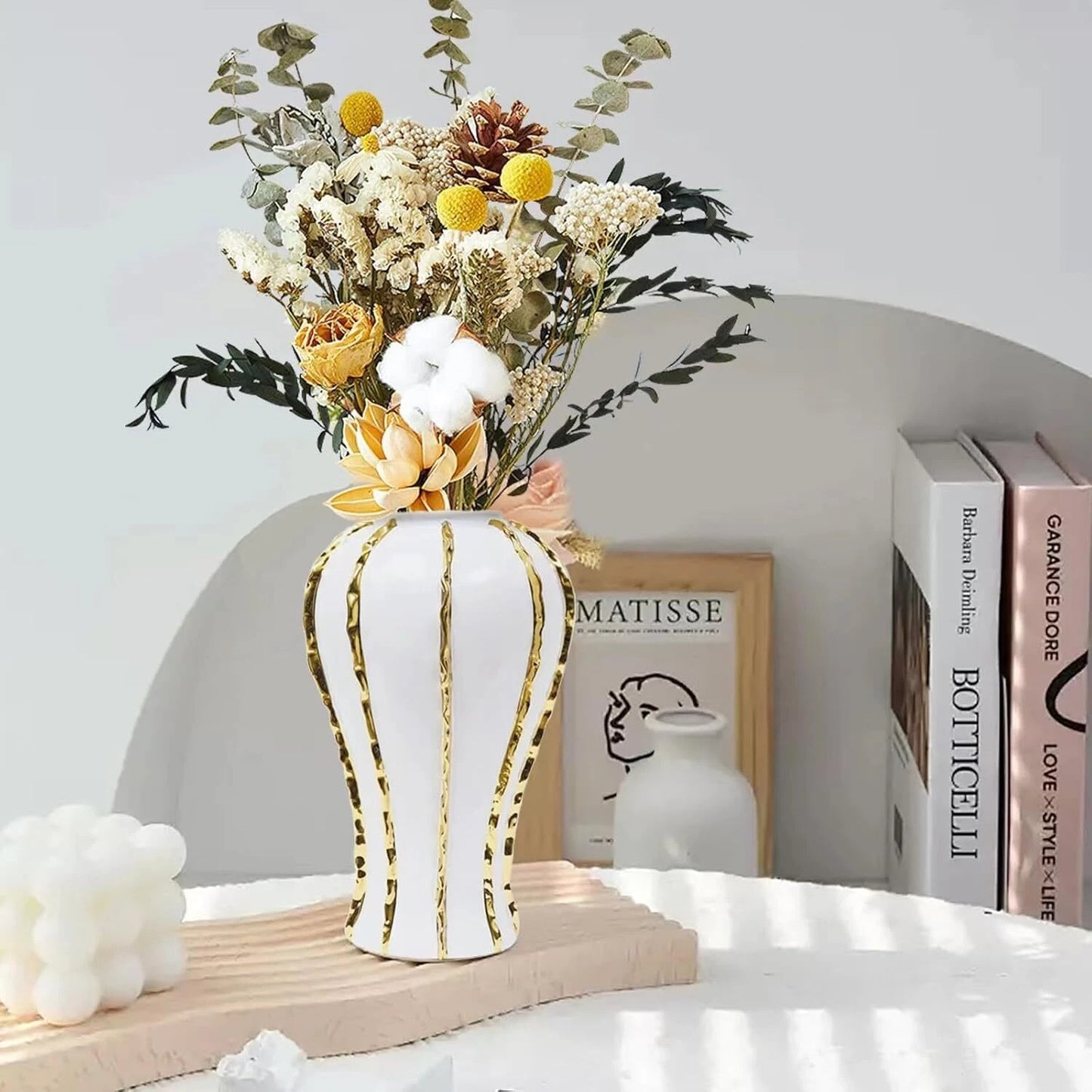 Home Collection Ceramic Ginger Jar Vase 12"