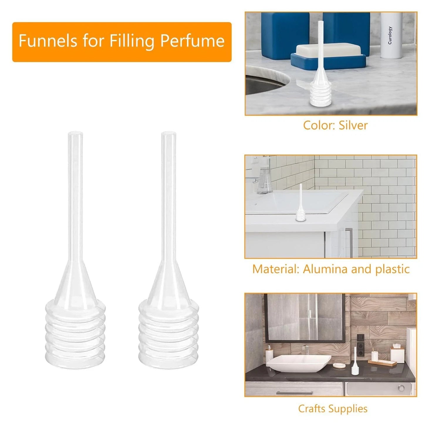 12× / 24× Mini Metal Funnels with Pipettes