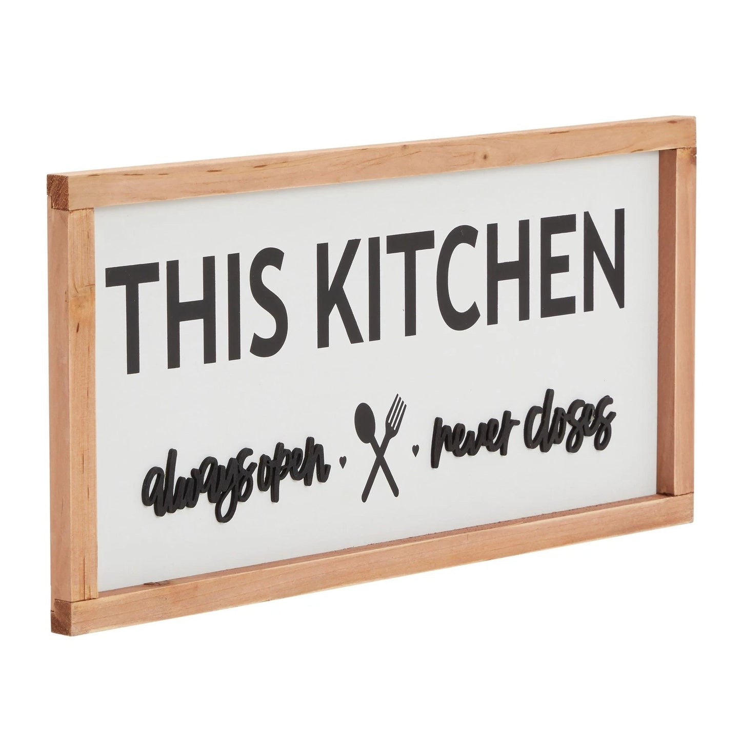 Farmhouse Kitchen Wall Sign – “This Kitchen Always Open Never Closes”