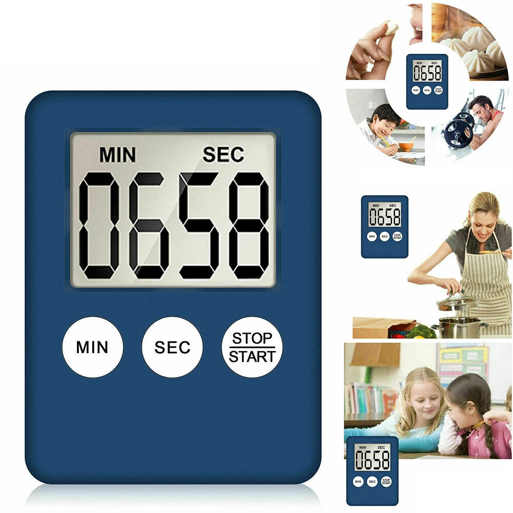 4 Pcs Large LCD Digital Kitchen Timer