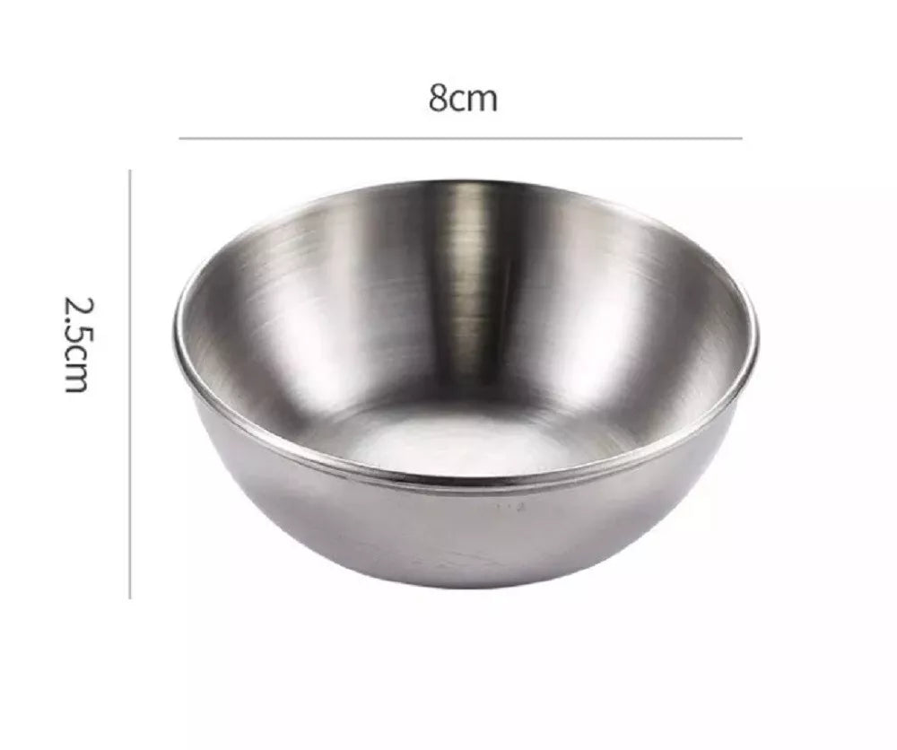 8Pcs Stainless Steel Sauce Dish Set