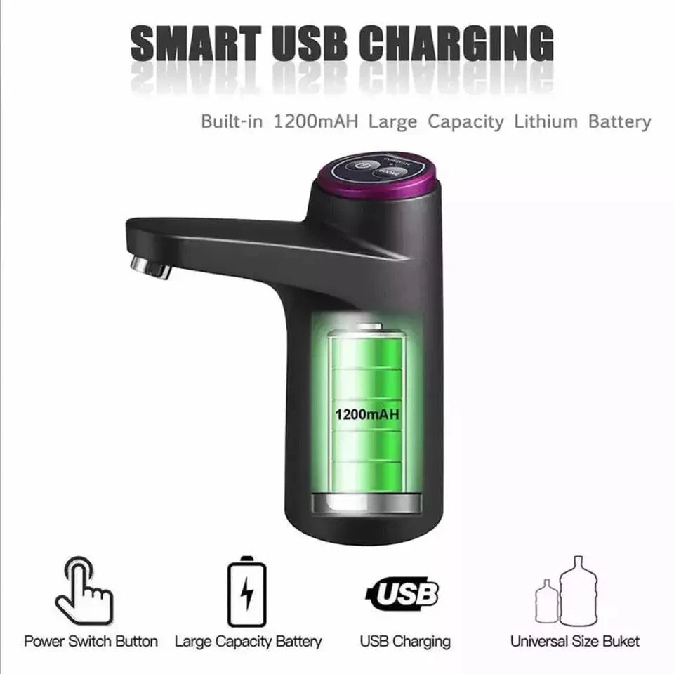 Electric Automatic Water Bottle Pump Dispenser – USB Rechargeable