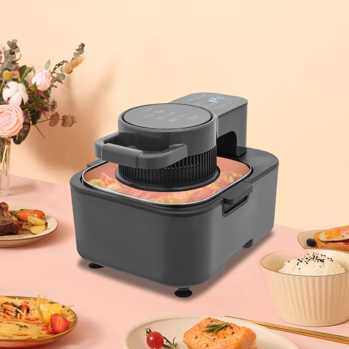 Countertop Digital Air Fryer with Temp & Timer Control
