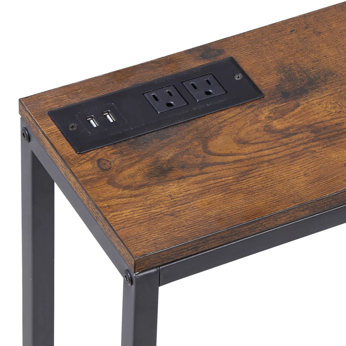 70.8" Long Console Sofa Table with 2 Power Outlets & USB Ports