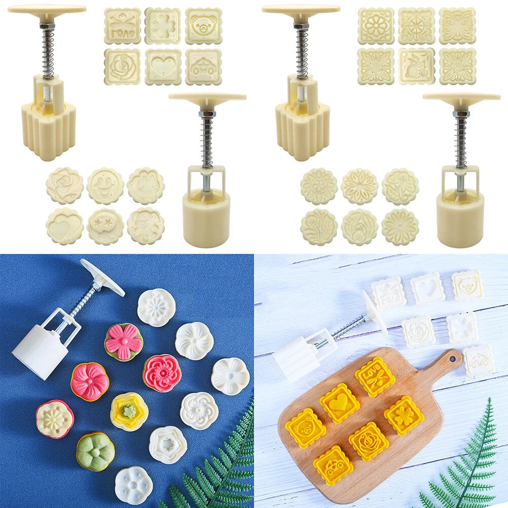 14 Pack Moon Cake Mold Set