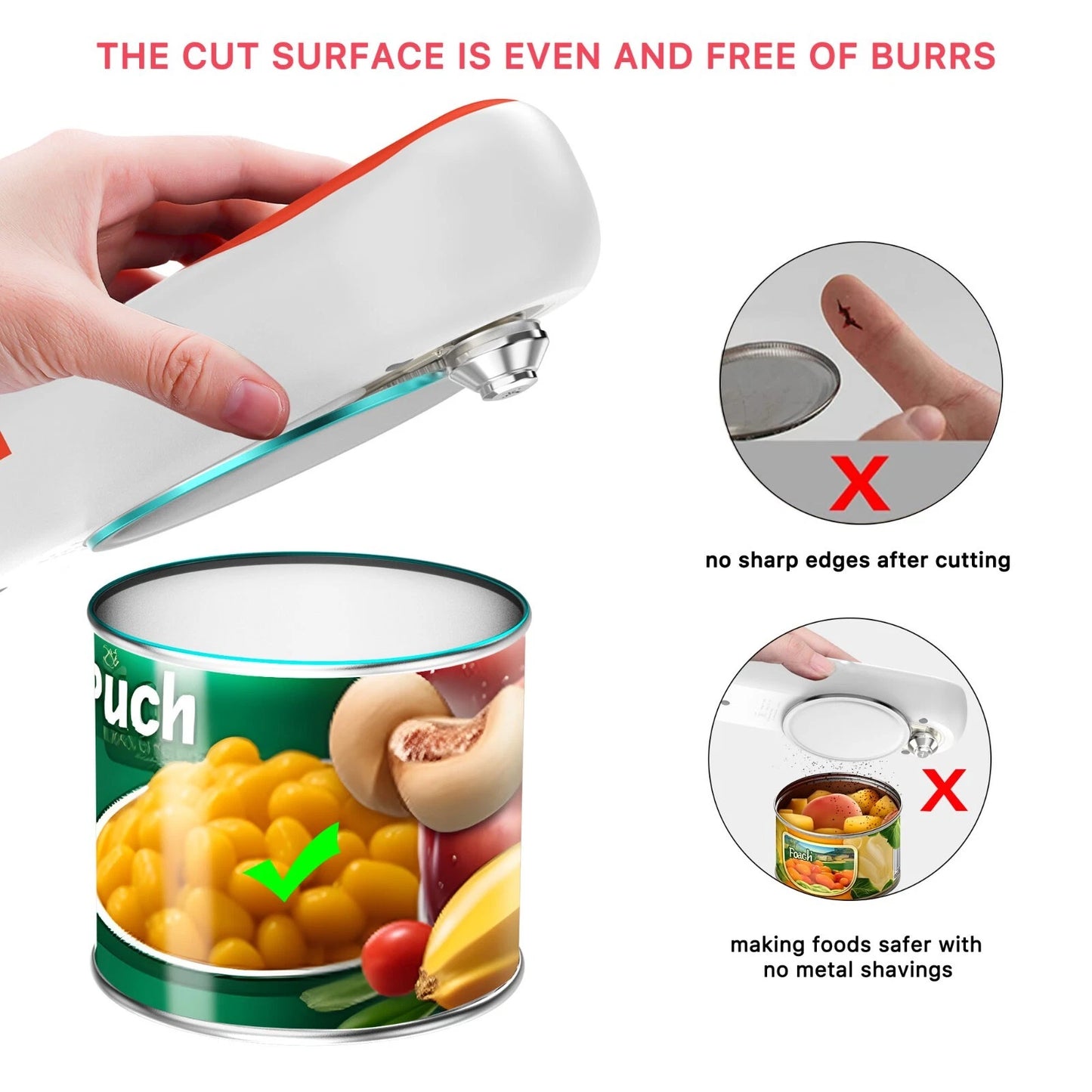 Electric Can Opener – Smooth Edge Rechargeable Kitchen Gadget