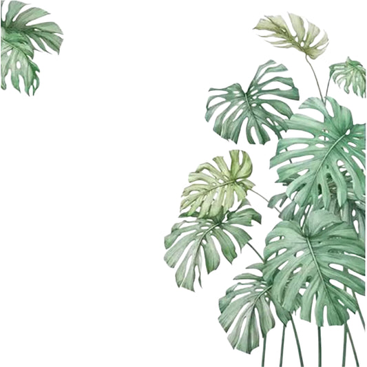 Green Palm Leaves Wall Stickers