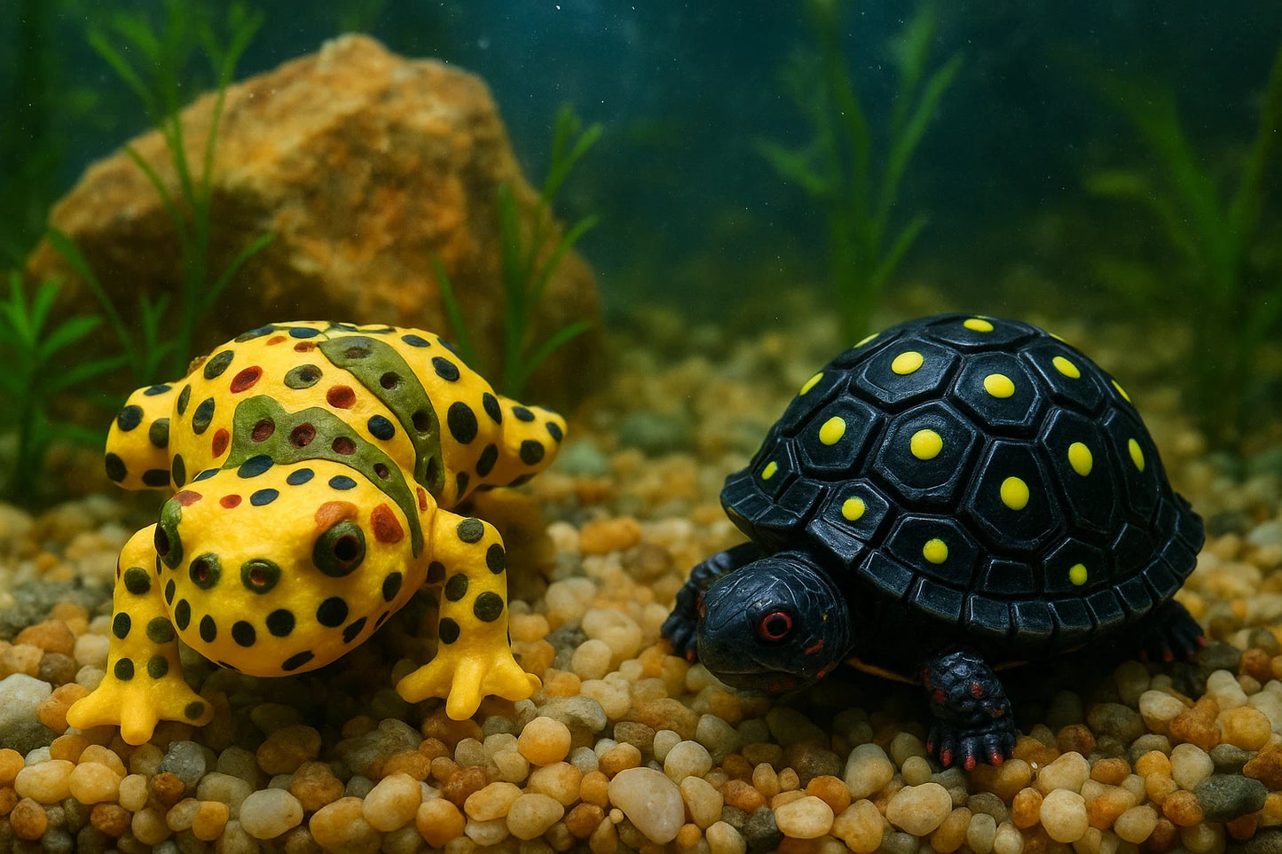 Home Collection 2-Pack Polyresin Frog and Turtle Figurines