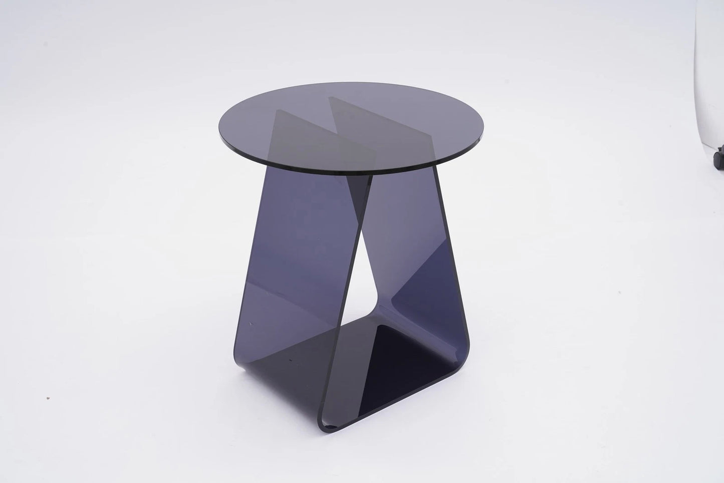 17.71''H Semi-Transparent Black Acrylic Side Table