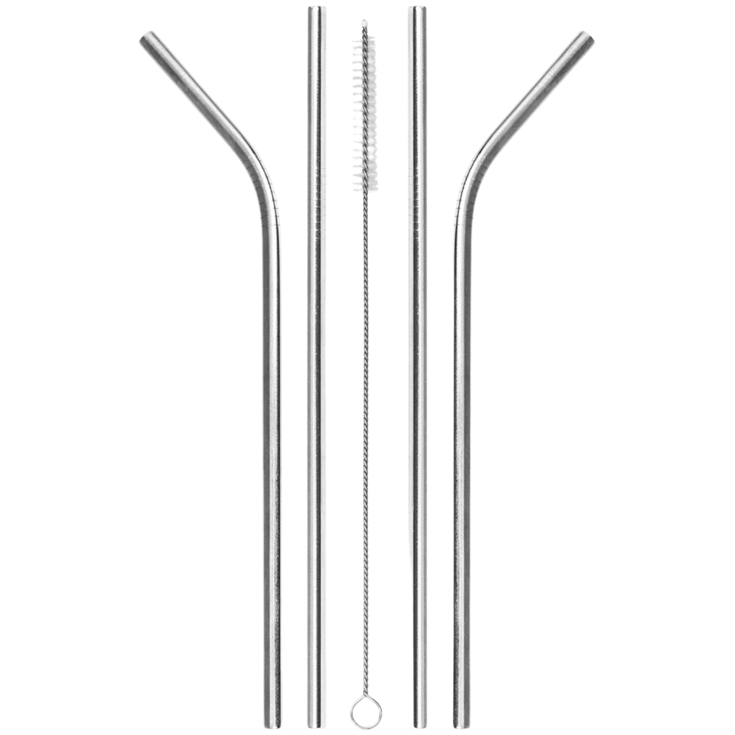 8 Pack Reusable Stainless Steel Metal Drinking Straws