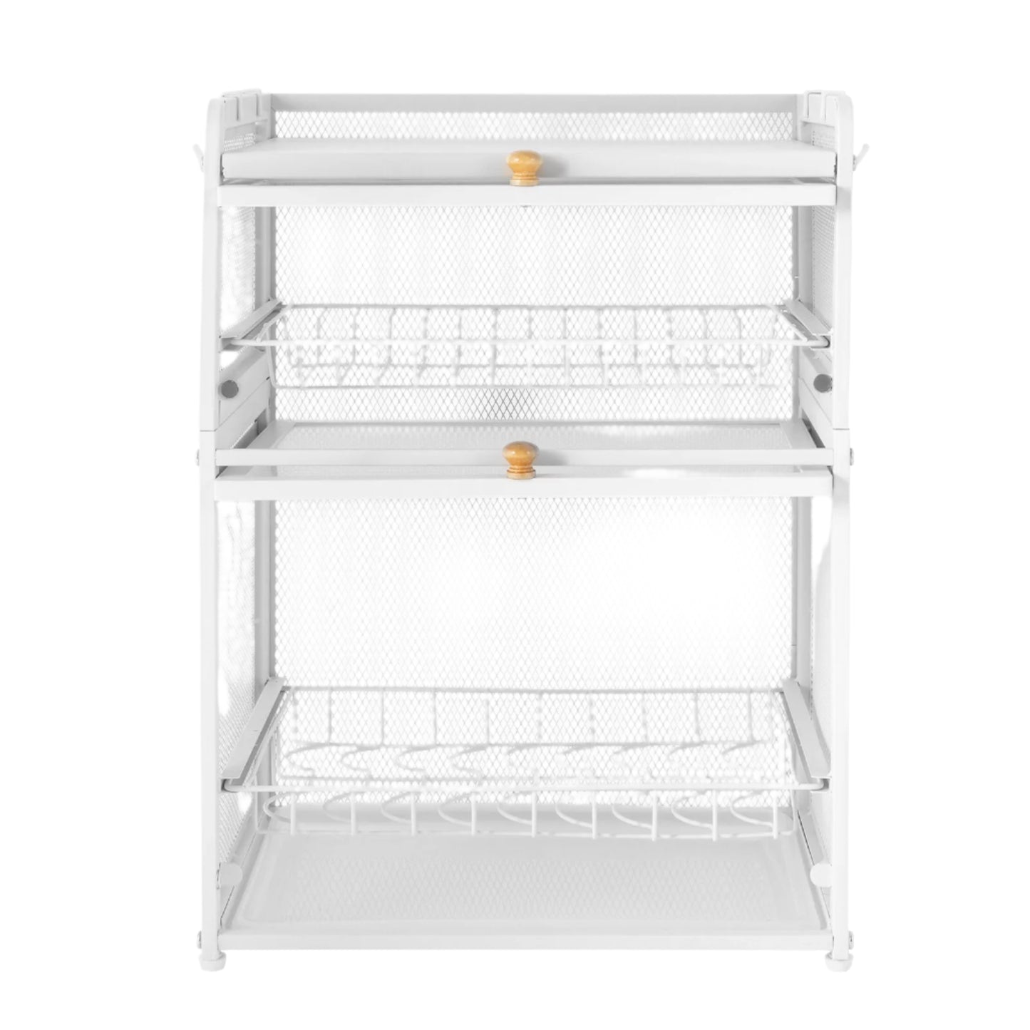 3-Tier Dish Drainer Rack Kitchen Drying Rack with Utensil Holder