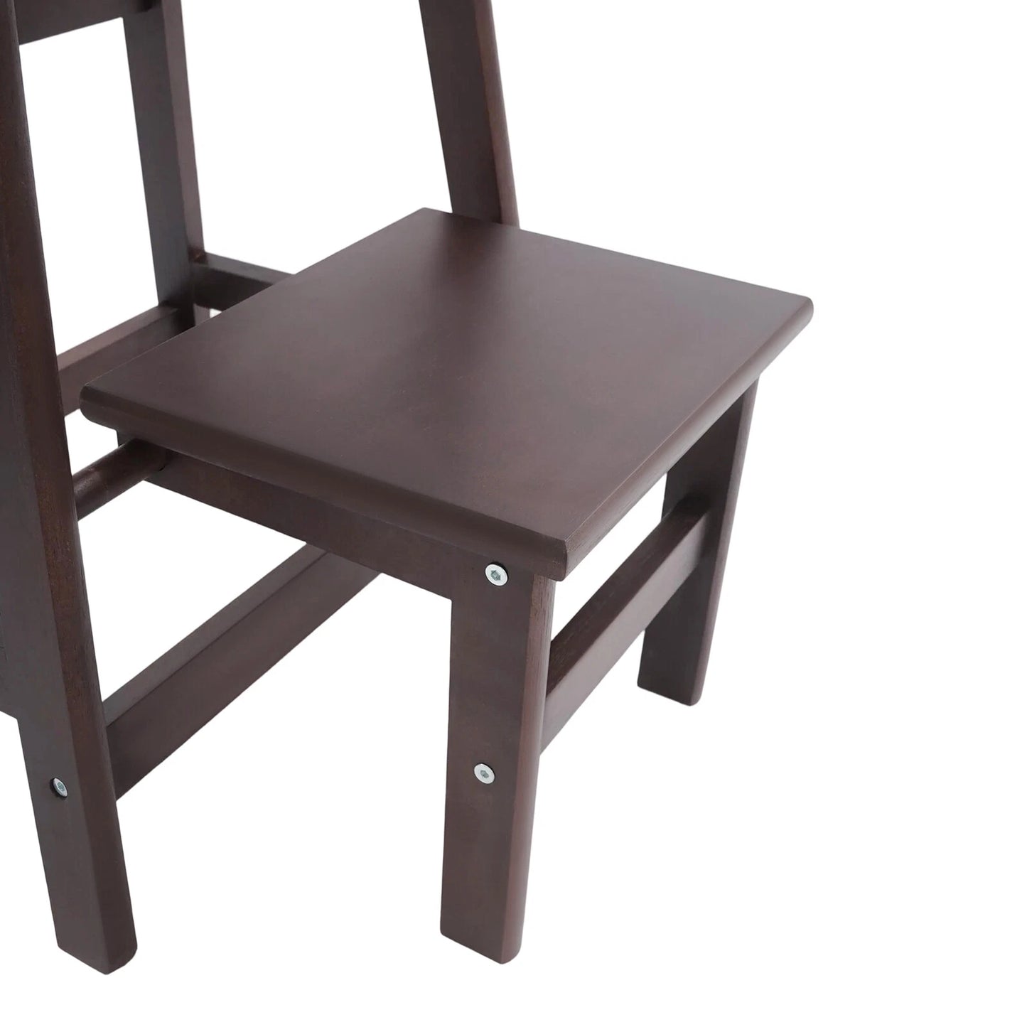 2-Tier Folding Step Stool – Multi-Purpose Wood Ladder and Stool