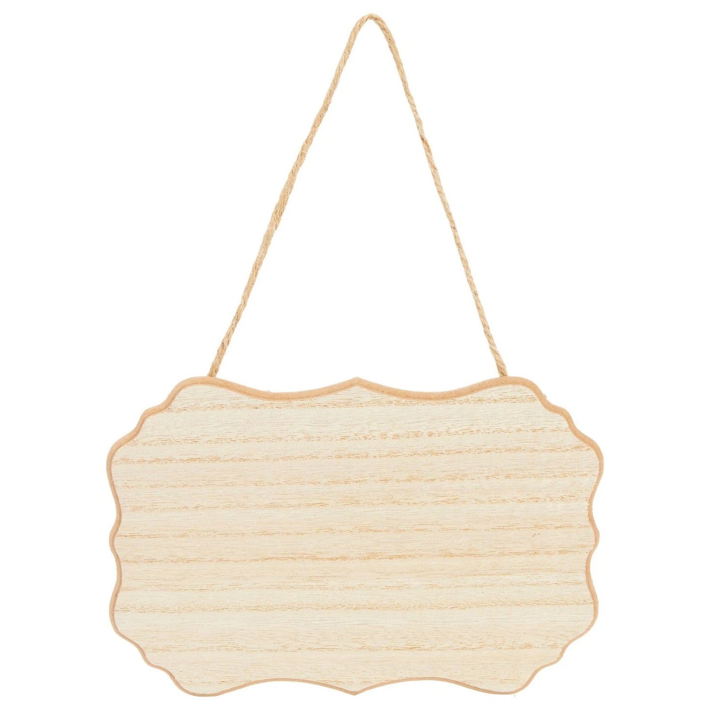 6-Pack Unfinished MDF Wood Plaques with Jute Rope