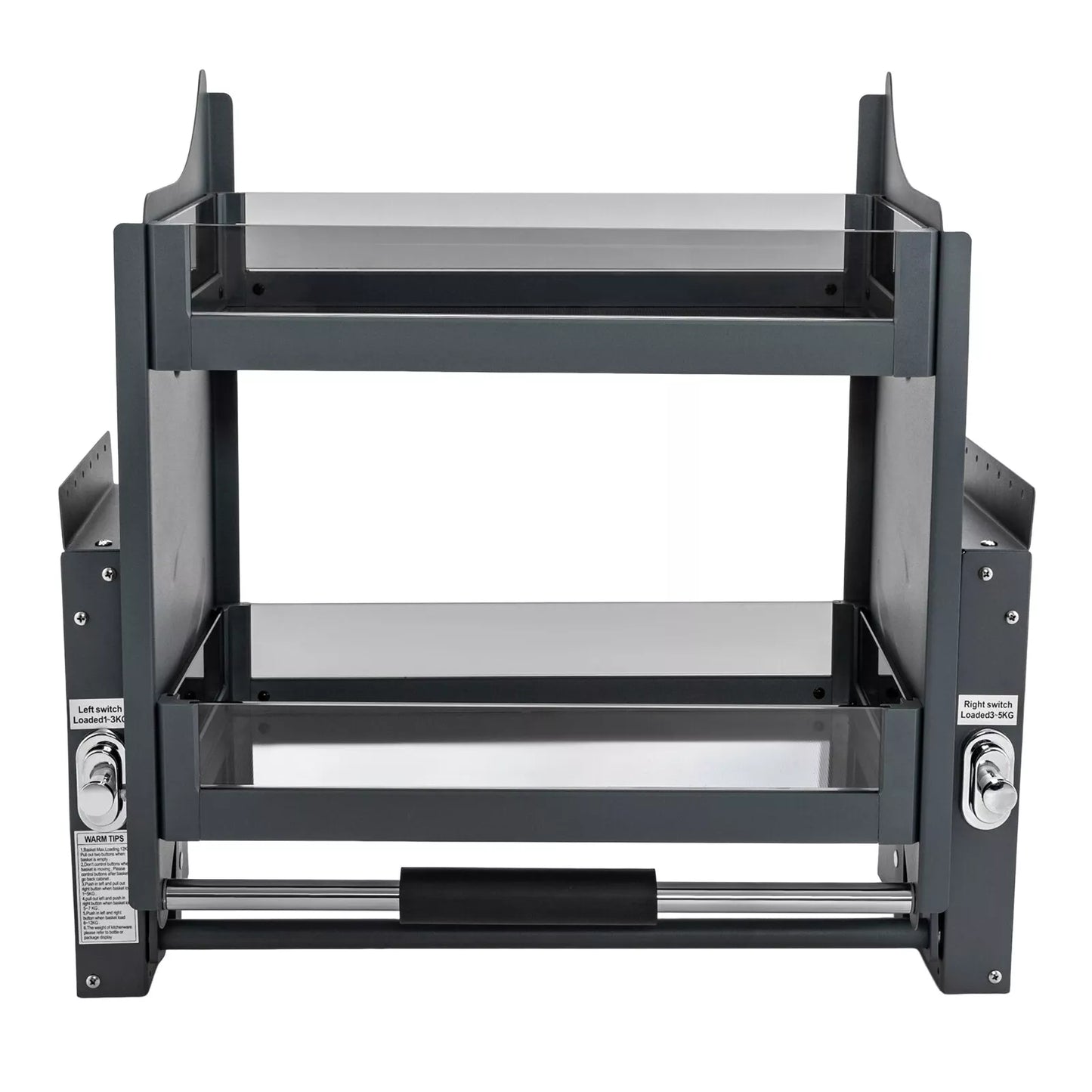 24-Inch Pull-Down Cabinet Shelf Wall Mount Storage Organizer