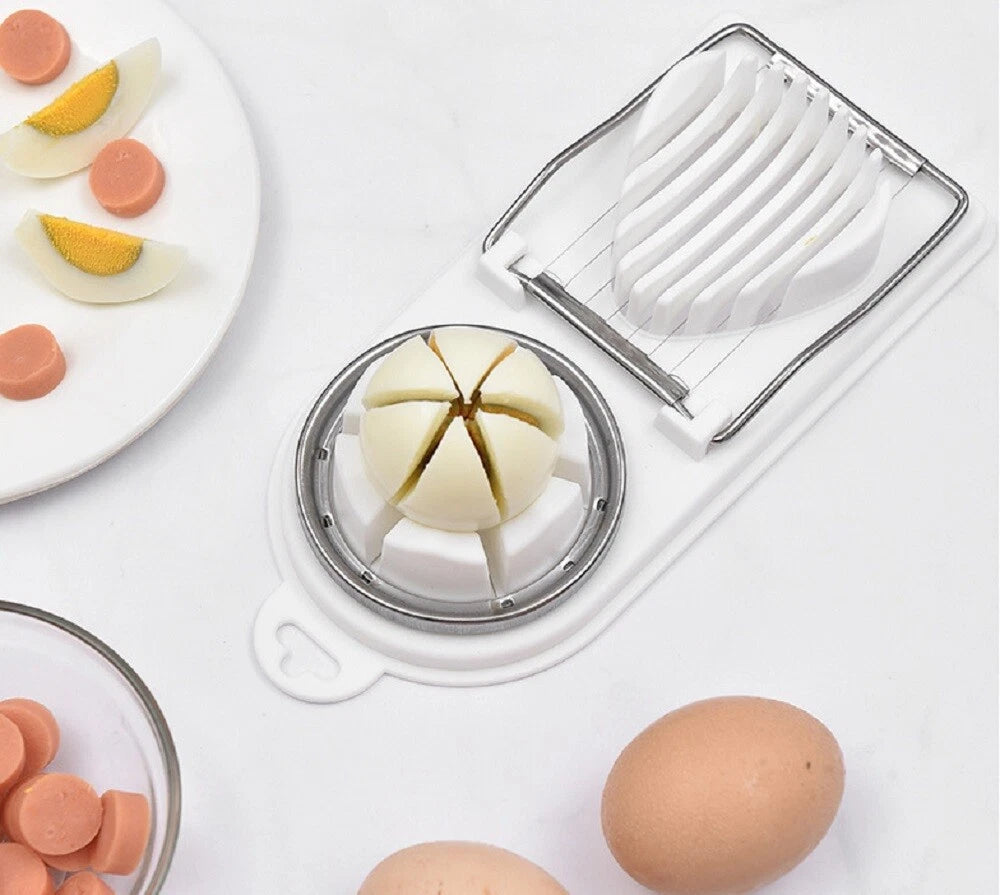 2-in-1 Stainless Steel Egg Slicer & Vegetable Chopper