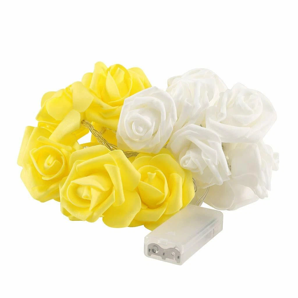 9.84 Ft 20 LED Rose Flower String Lights