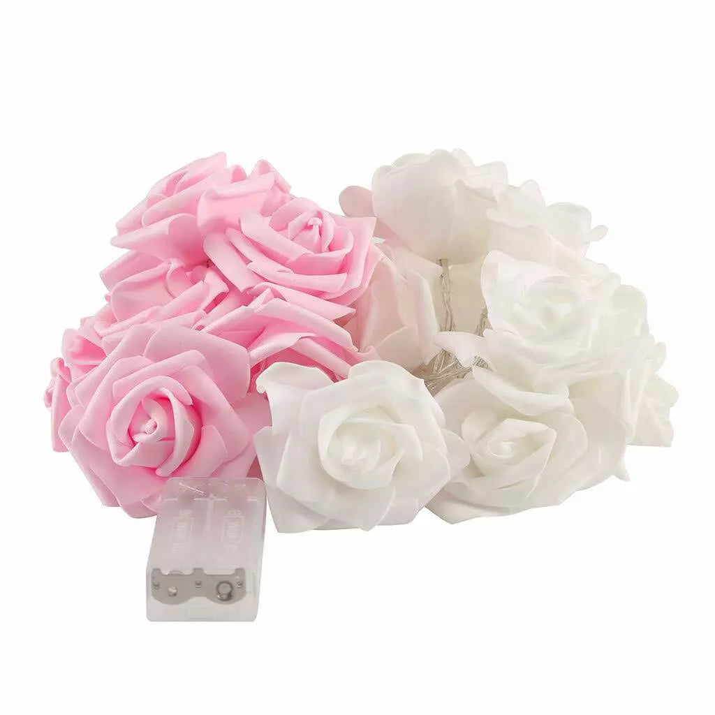 9.84 Ft 20 LED Rose Flower String Lights