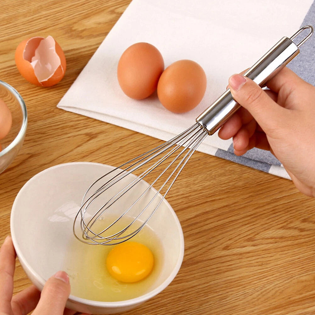 3-Piece Stainless Steel Balloon Whisk Set – 8", 10", 12"