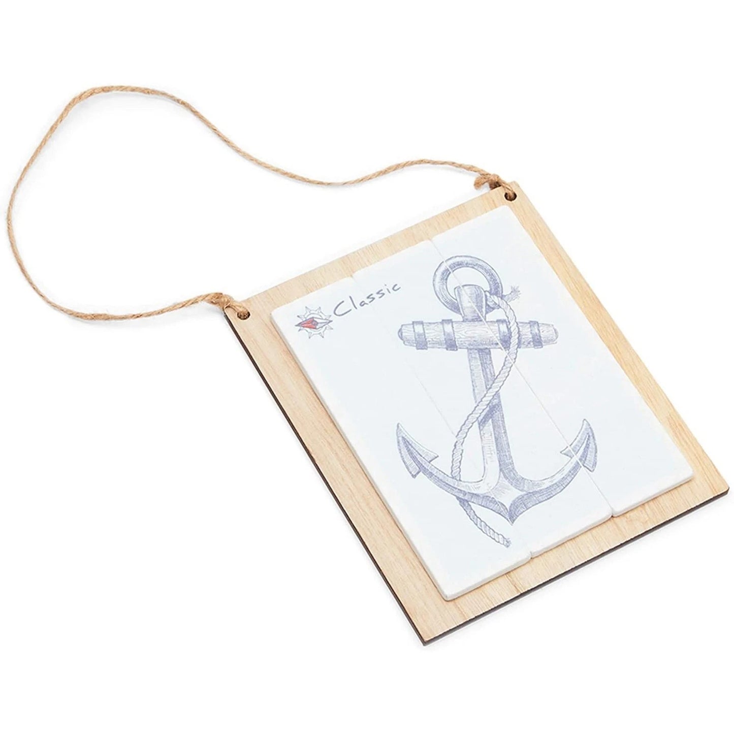 Nautical Wall Decor – Rustic Wooden Signs with Rope