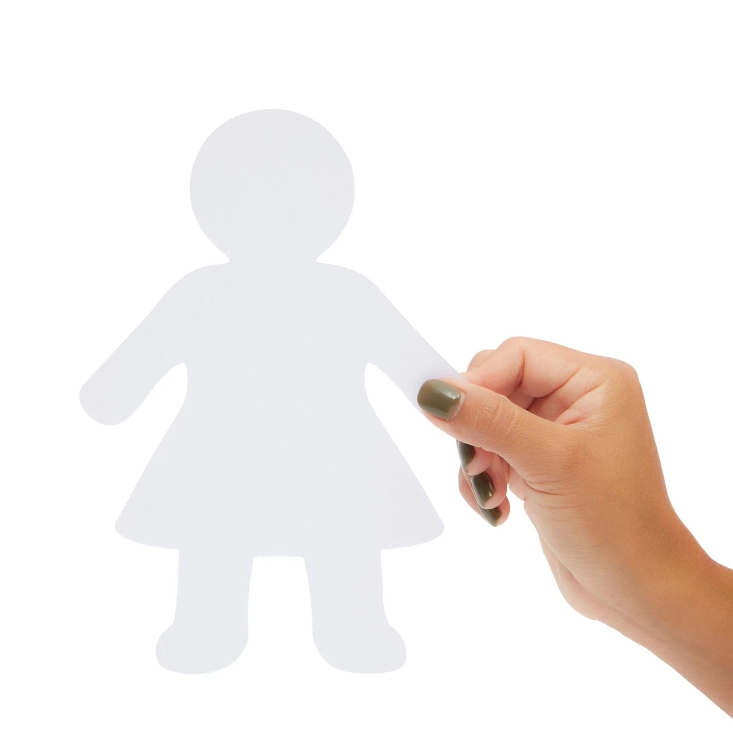 Pack of 48 Blank Kid-Shaped Paper Cutouts