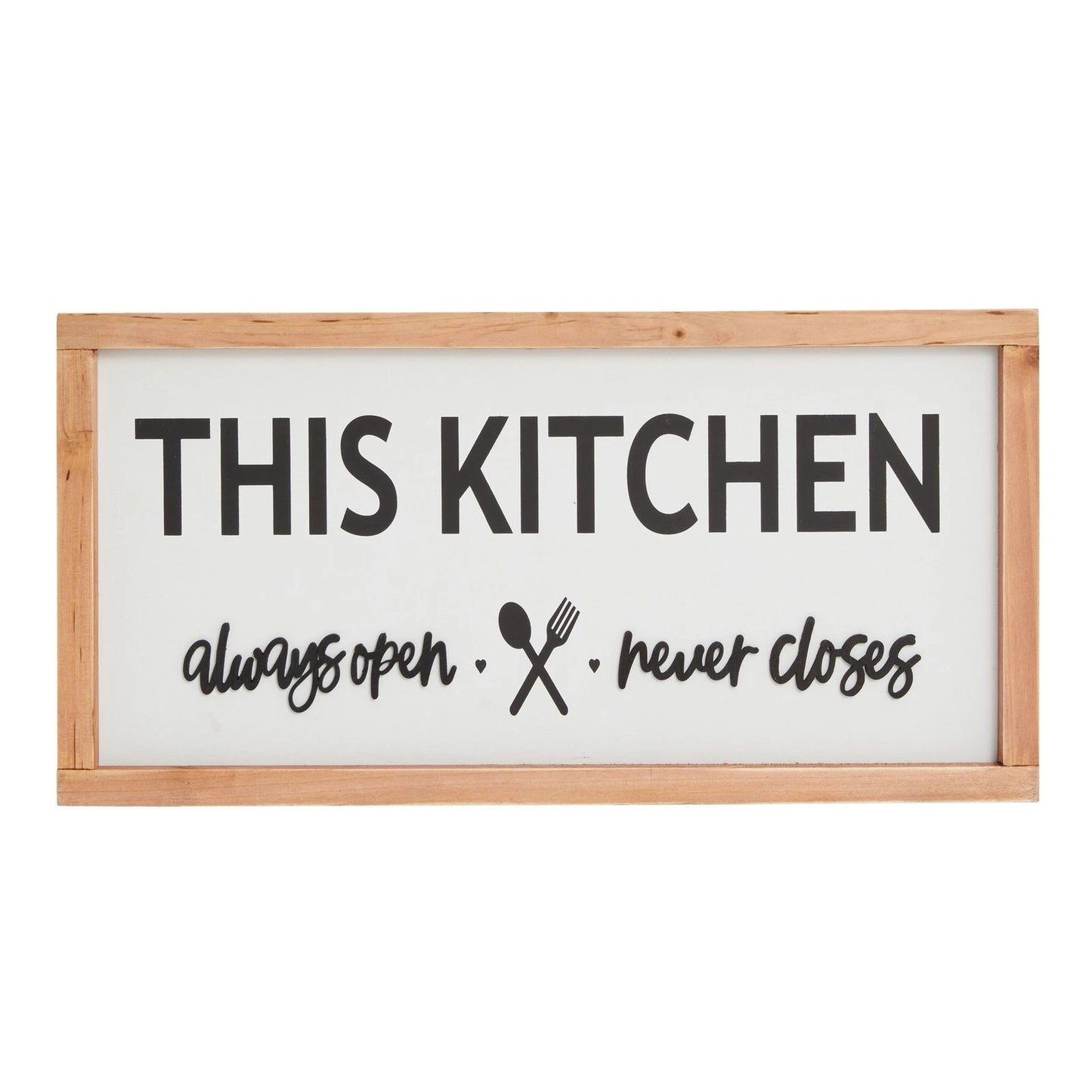 Farmhouse Kitchen Wall Sign – “This Kitchen Always Open Never Closes”