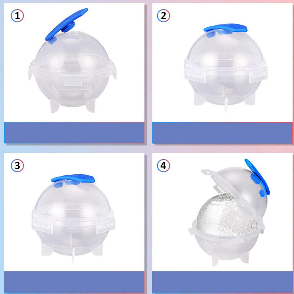 4 Pc 2'' Ice Ball Maker Mold – Silicone Sphere Tray