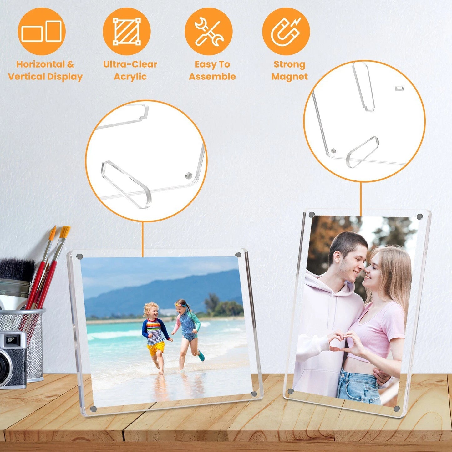 4Pcs Acrylic Photo Frames