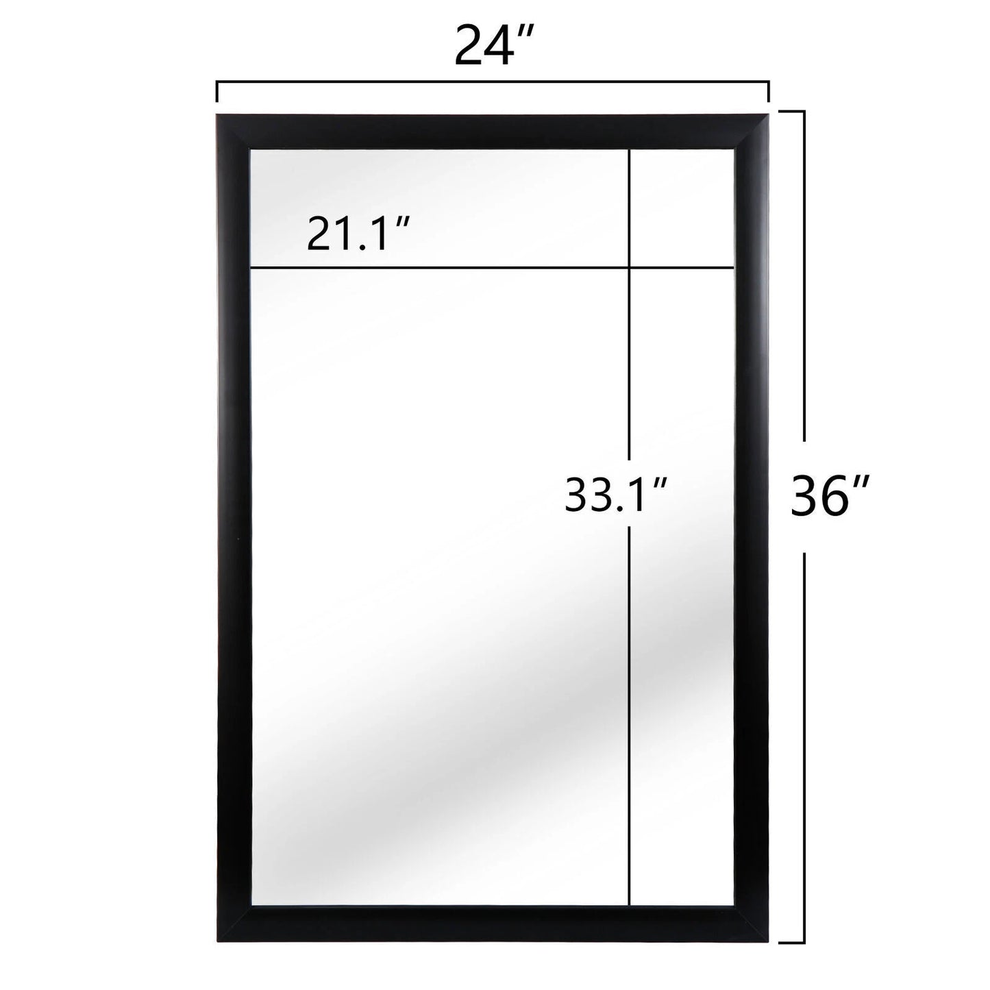 Modern Wall Mirror 24" × 36"