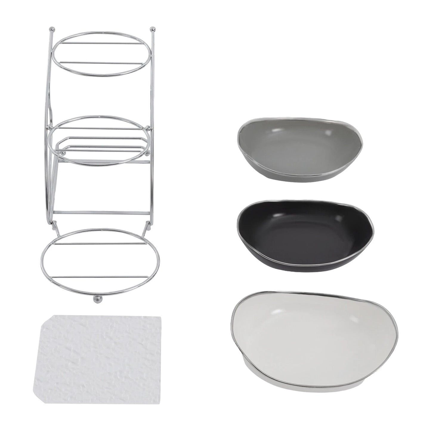 3-Tier Fruit Serving Bowl Holder with Stand