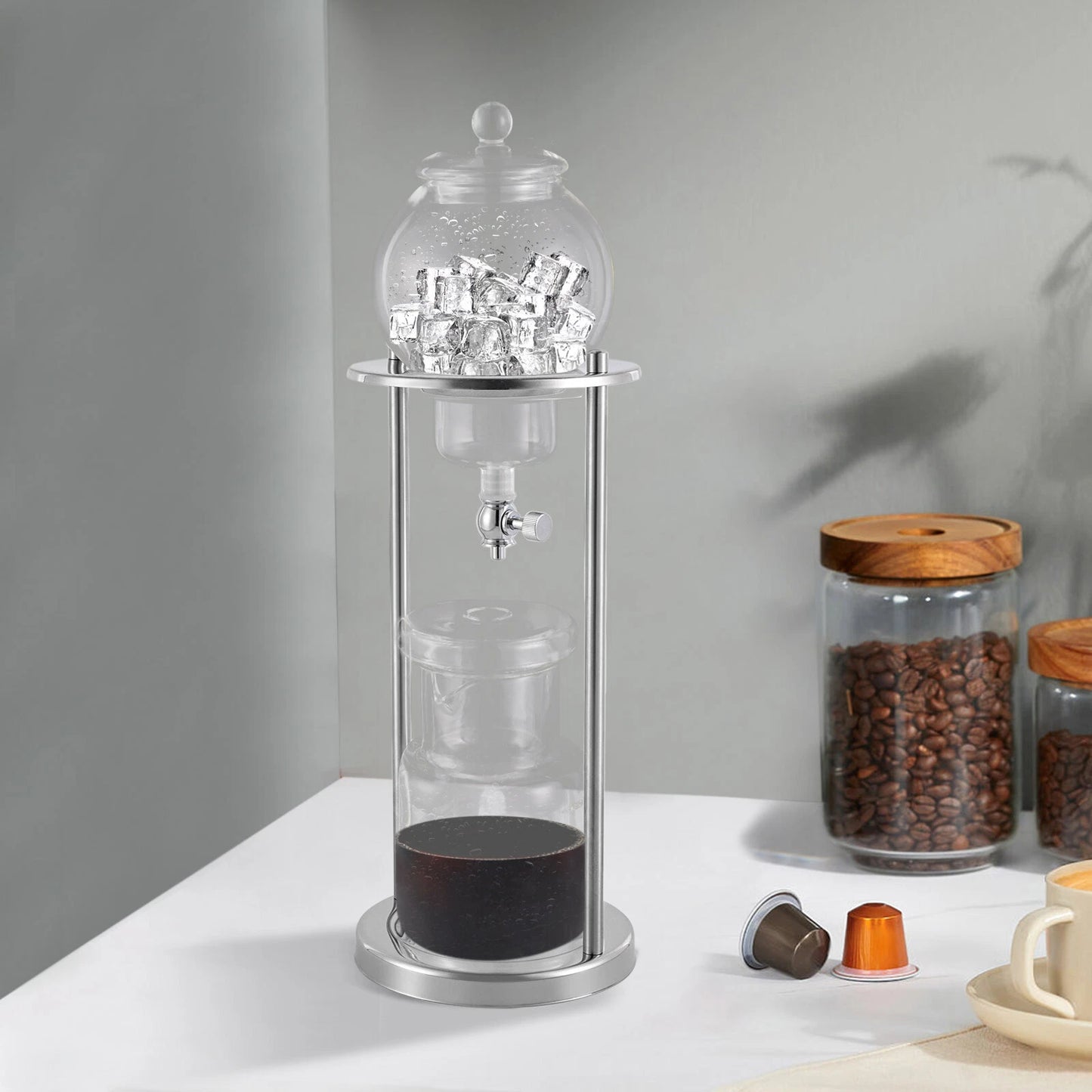 Iced Coffee Dripper Cold Brew Drip Tower Coffee Maker