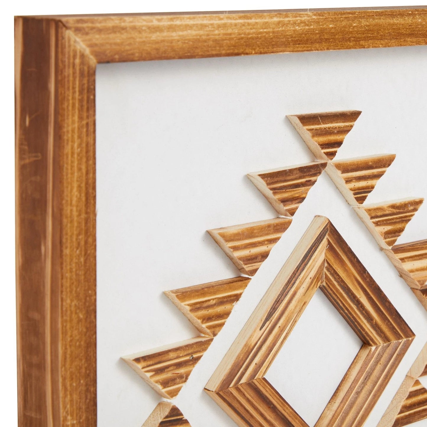 Farmhouse Wood Geometric Wall Art – 13 x 13 In