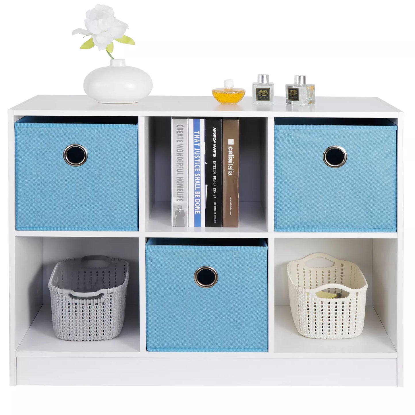 6-Cube Bookcase Storage Shelf