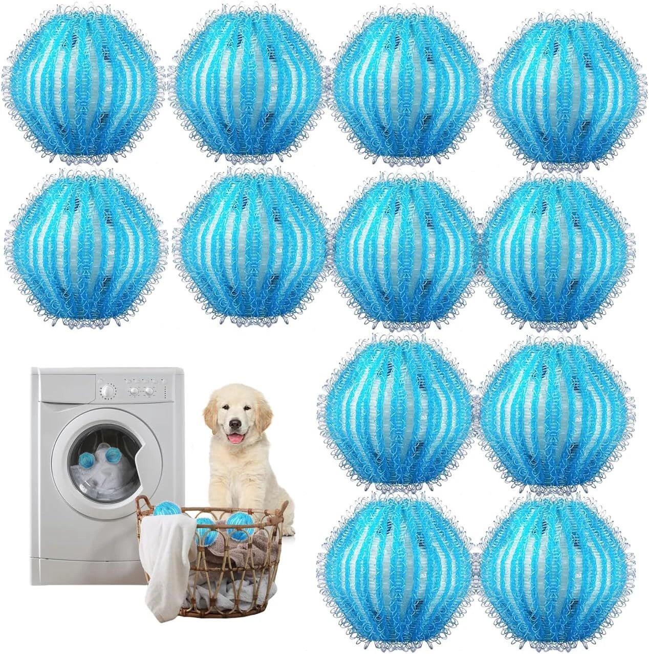 10× Reusable Pet Hair Remover Laundry Balls