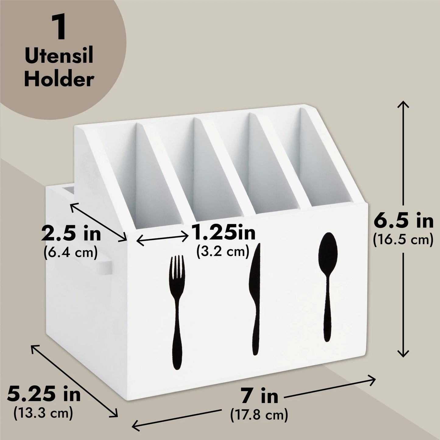 Wooden Utensil Holder for Countertop